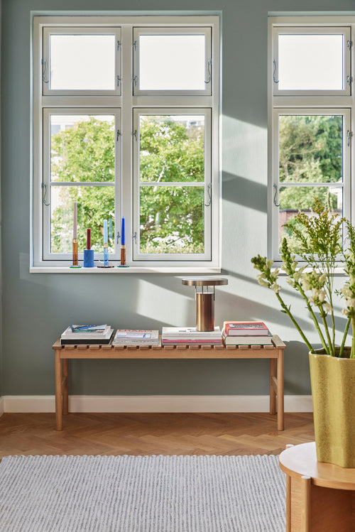 Hübsch draagbare lamp BringMe - staal - ø25xh28cm