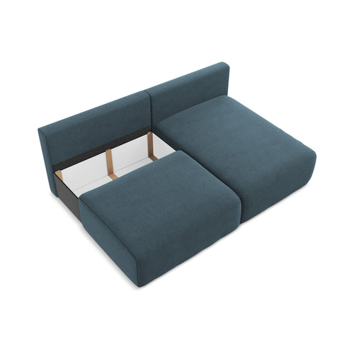 LaMiaSofa hoekbank rechts Ostia - textuurstof - jeans - 210x149x79