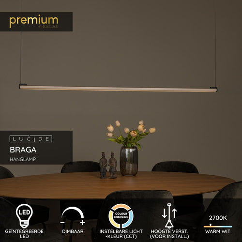 Lucide hanglamp BRAGA - Geïntegreerde LED - Koffie - vtwonen shop