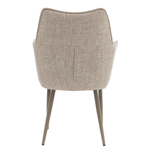 DÉJA Living Eetkamerstoel Zayn - Beige/Taupe - Zithoogte 47cm - Set van 2