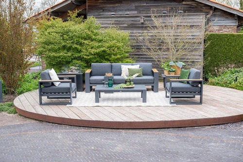 Garden Impressions Cube lounge tafel 140x70xH40 - carbon black - vtwonen shop