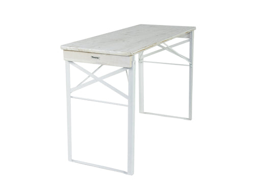 MaximaVida inklapbare picknicktafel Berlijn 120 x 50 cm whitewash - FSC hout - vtwonen shop