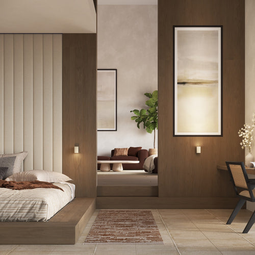Sollux Lighting Wandlamp KARBON 10 beige - 6,5x8,5x10cm