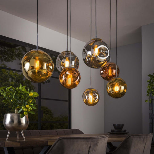 Giga Meubel Hanglamp Stellar - Zilver Metaal - 7-Lichts - 145x150x50cm