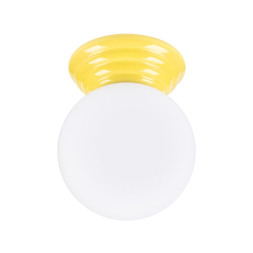 Sollux Lighting Plafondlamp ZORI geel IP44 - 12x16x12cm