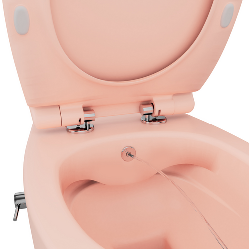 Isvea Wc Toilet Badkamer Hangend Bidet Zalm Roze Inclusief Softclose Toiletbril - vtwonen shop
