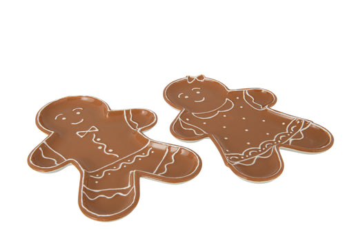 J-Line dienblad Cookie - keramiek - wit - 2 stuks - vtwonen shop