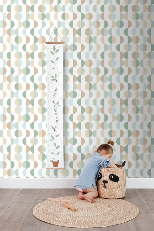 ESTAhome behang grafisch motief vergrijsd groen, lichtblauw en beige - 50 x 900 cm - 139620 - vtwonen shop