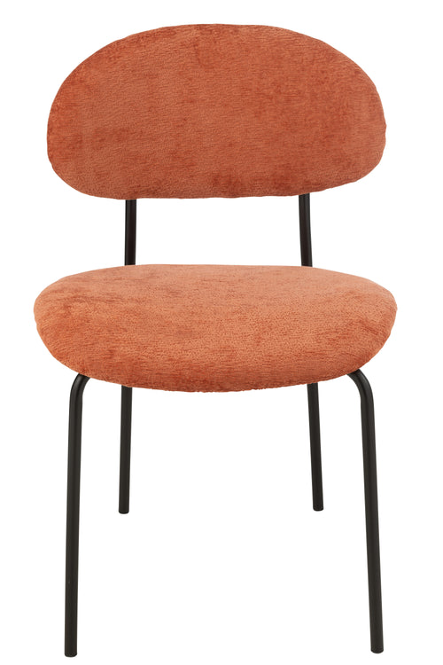 J-Line stoel - textiel/metaal - oranje/roest - vtwonen shop