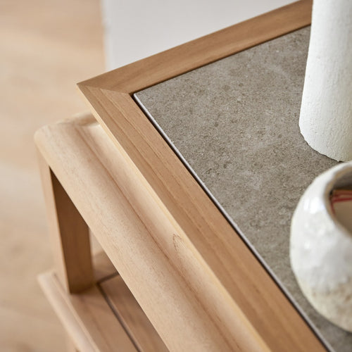 Tikamoon Consoletafel van massief teak 120 cm - Naturel - vtwonen shop