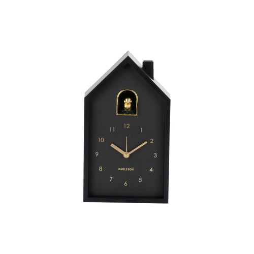 Karlsson wekker Modern Cuckoo Oro - zwart - 15x11.5x20cm - Vaderdag - Vaderdagcadeau - Vaderdag cadeautje voor hem