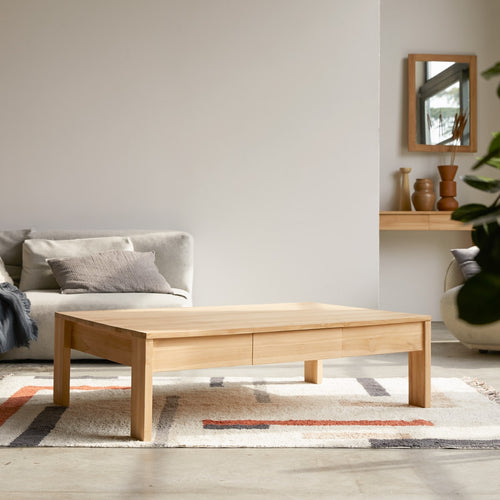 Tikamoon Massief teakhouten salontafel - Naturel