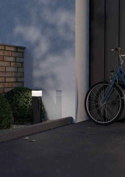 EGLO stopcontact zuil buiten Park5 - e27 - 50 cm - antraciet/wit