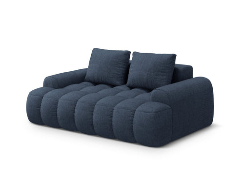 Cosmopolitan Design Bank Linz 2-zits, structurele stof donkerblauw - 100x175x84cm
