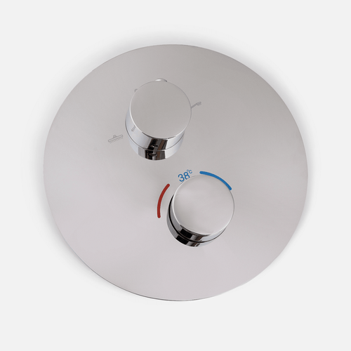 LOMAZOO inbouwdoucheset Cassia - met thermostaatkraan & ronde handdouche - chroom