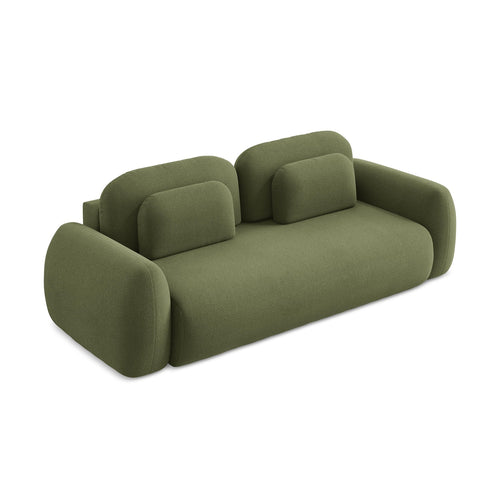 LaMiaSofa 3-zits slaapbank Ferretti - bouclé - groente - 266x121x95