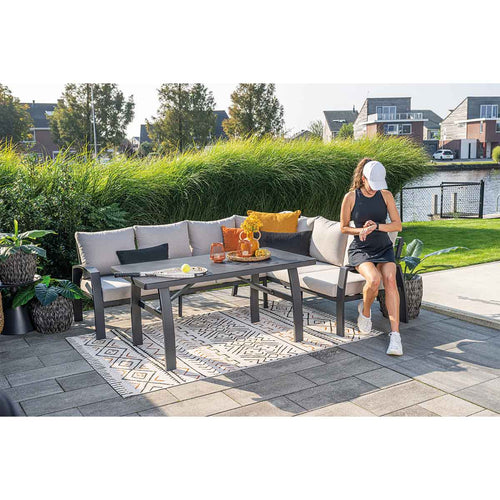 Garden Impressions lounge dining set Cameron desert sand - 3-delig - rechts