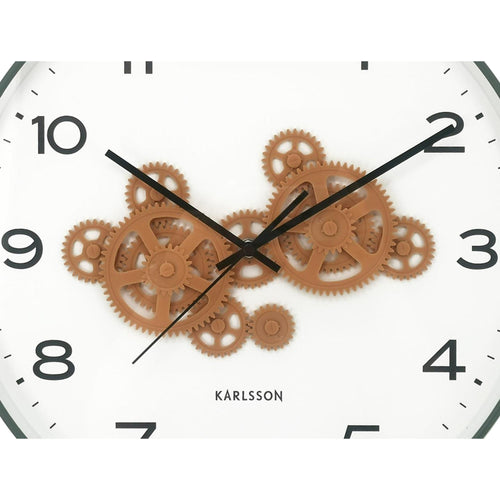 Karlsson wandklok Open Gear - groen - Ø40cm - vtwonen shop