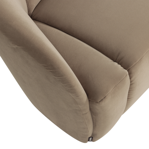 WOOOD 2-zits bankje links Mojo - Velvet - Khaki - 73x112x77
