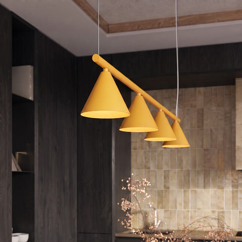 Sollux Lighting Kroonluchter NOX 4L geel - 122x14x215cm