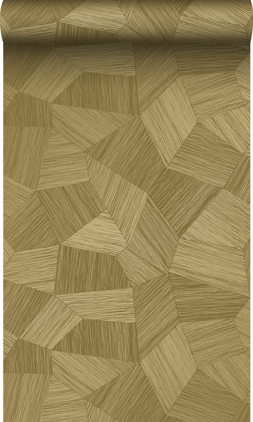 Origin Wallcoverings eco-texture vliesbehang grafisch 3D motief goud - 0.53 x 10.05 m - 347822 - vtwonen shop