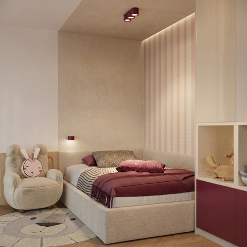 Sollux Lighting Plafondlamp MODO 3 bordeaux Gx53 - 32,4x10,4x8,2cm