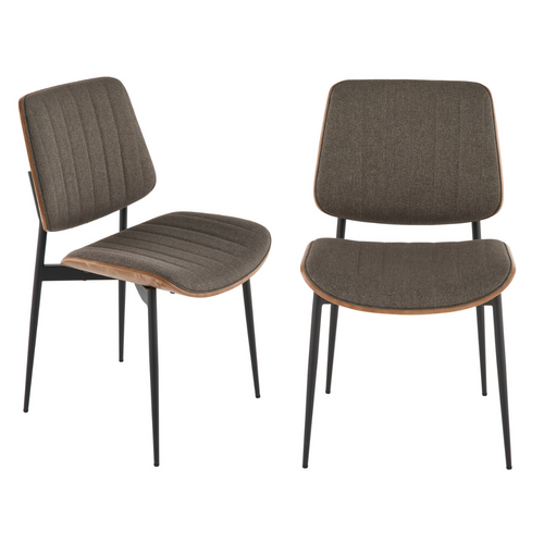 Signature - GISELLE Set van 2 stoelen - Taupe - 56x48,5x82,5 cm