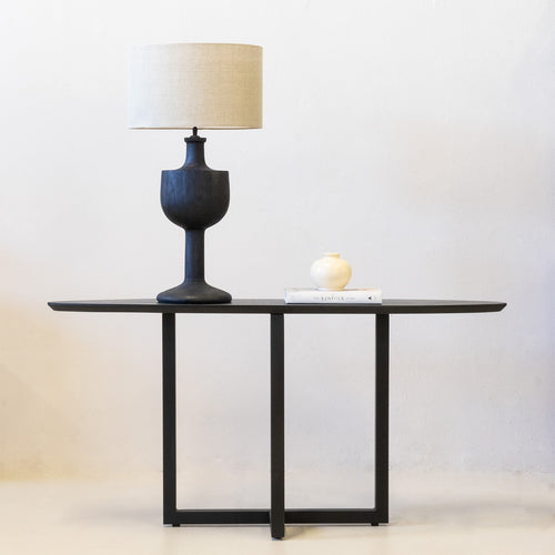 Giga Meubel Tafellamp Greta - Zwart/Beige