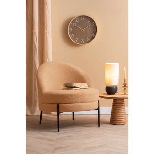 Leitmotiv stoel Noble Teddy Curl - bruin - 75x73x73cm