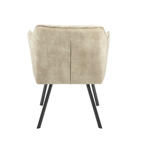 StarFurn Eetkamerstoel Emma - Taupe Velvet  - Set van 2