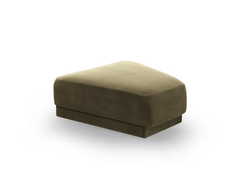 Micadoni Poef Miley flueel, groente - 79x88x40cm
