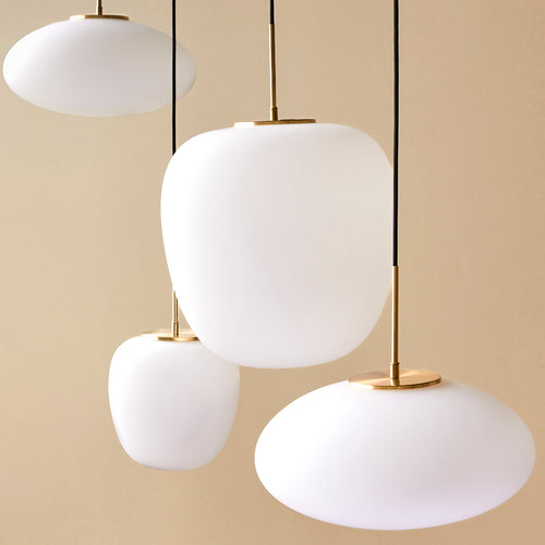 Hübsch hanger Muse - glas/ijzer - ø40xh40cm, e27/15w