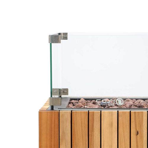 Cosi Fires Cosipillar sfeerhaard square - teak - vtwonen shop