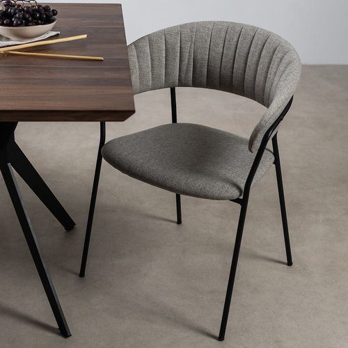 Kare Design Stoel met armleuningen Belle grijs