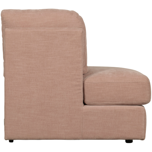 vtwonen 1-zits bank element ronde hoek links Family - Polyester - Roze - 85x93x98 - vtwonen shop
