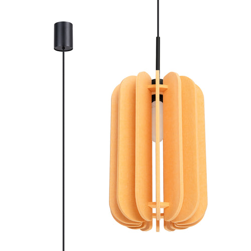 Sollux Lighting Hanglamp MULA 27 geel - 27x27x165cm