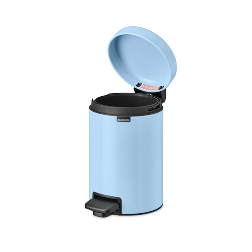 Brabantia NewIcon Pedaalemmer, 3 liter, kunststof binnenemmer - Dreamy Blue