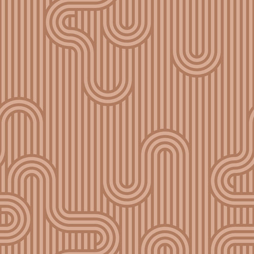 ESTAhome behang grafische lijnen terracotta - 50 x 900 cm - 131024 - vtwonen shop