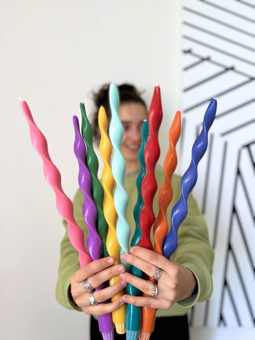 Originalhome spiraalkaars 40 cm - dunkeroranje