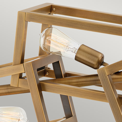 Ensemble Hinkley Fredrick Ramond 6-lichts hanglamp geborsteld brons