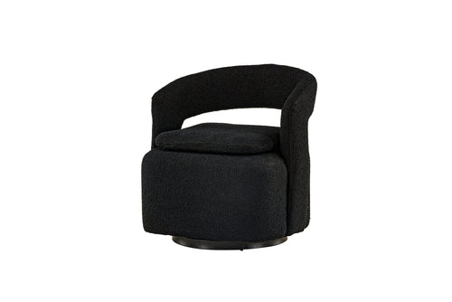 Rebellenclub Fauteuil Akando - Zwart bouclé - vtwonen shop