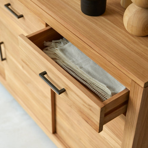 Tikamoon Teakhouten buffet 150 cm - Naturel - vtwonen shop