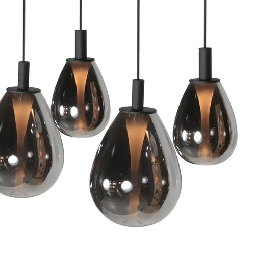 Steinhauer hanglamp Glimsy - 5 lichts - 115  x 170   cm - zwart