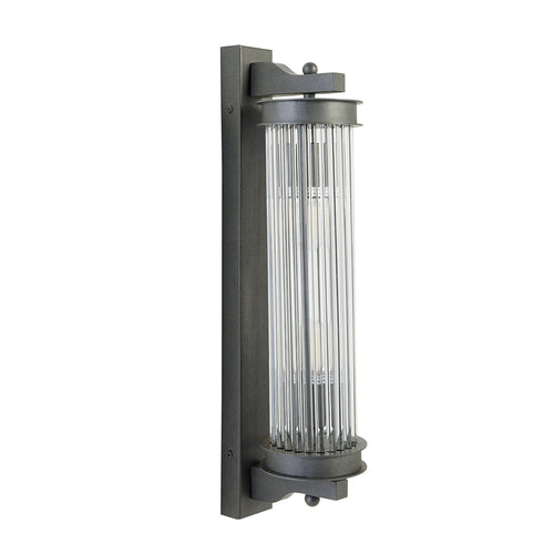 Signature - Wandlamp glazen buis - Grijs - 12x0x55 cm