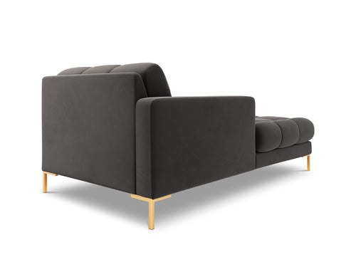 Cosmopolitan Design linker meridiaan Bali flueel, donkergrijs - 185x102x75cm