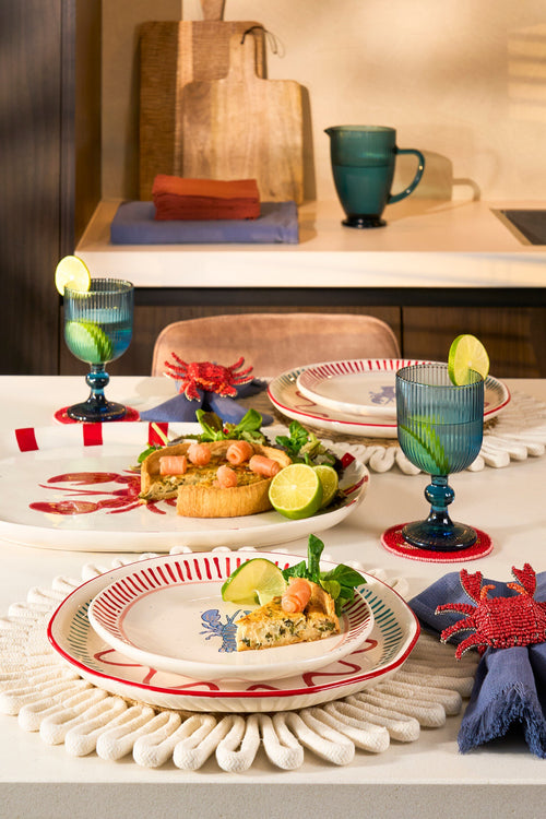 Mica Decorations Ariane Ontbijtbord - Set van 4 - Ø21 cm - Steengoed - Roze - vtwonen shop