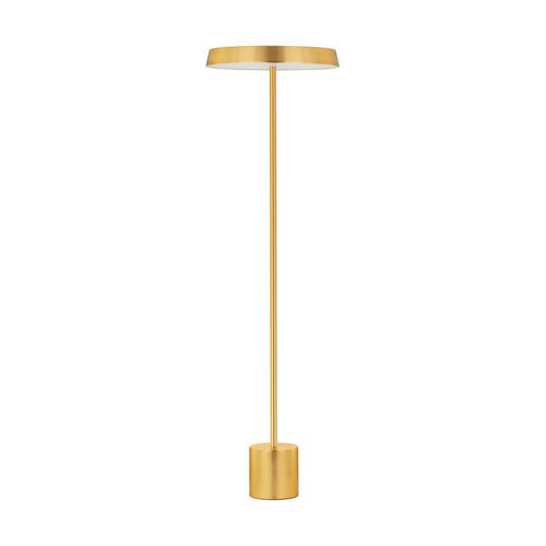 Nova Luce VETRO Geïntegreerde LED-vloerlamp, satijngoud, 33W, 2666lm, 3000K, aan/uit-schakelaar.