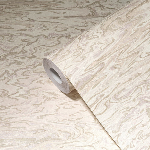 Livingwalls behang figuratief motief crème, lila paars, crème en pastelkleuren - 53 cm x 10.05 m - AS-383583 - vtwonen shop