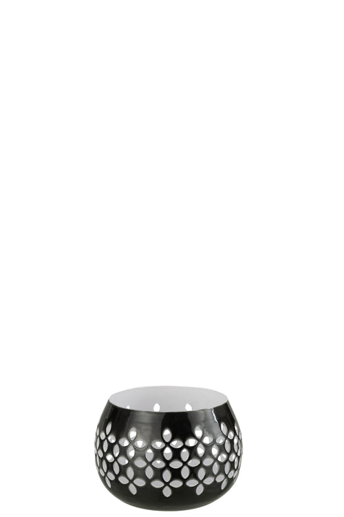 J-Line windlicht Geperforeerd - ijzer - zwart - vtwonen shop