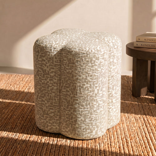 Sia Home - Zitzak LUCKY - stof met textuur en patroon beige 36cm